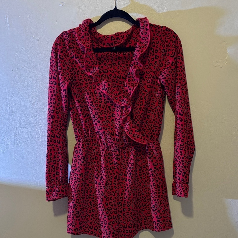 Divided Pink Leopard Print Jumpsuit